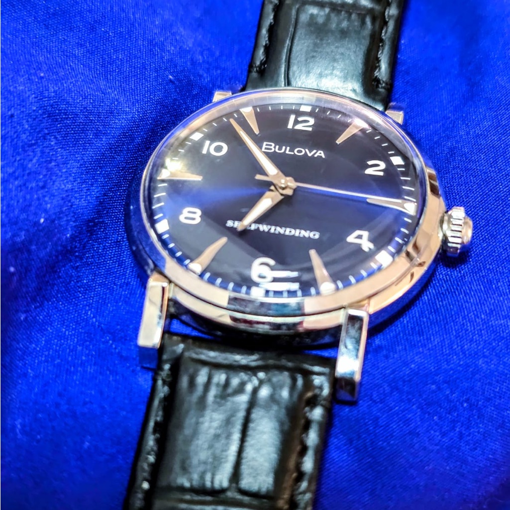 Bulova 96a242 Classic Automatic Blue Dial Mens Watch